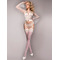 Панчохи білі Ballerina's Secret IVORY 20 den з мереживним верхом на силіконовій стрічці, L/XL