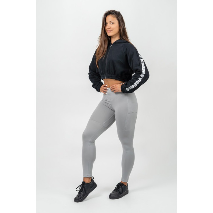 Худі Nebbia Cropped Zip-Up Hoodie Iconic Black 254