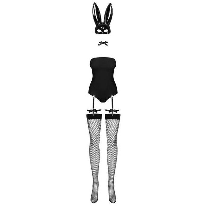 Костюм зайчика чорний Obsessive Bunny costume S/M