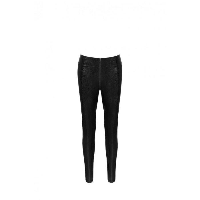 Леггинсы сексуальные со змеиным принтом M F274 Noir Handmade, черные