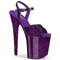 Босоніжки Pleaser Flamingo-809GP на підборах 8 дюймів, босоніжки з ремінцем на щиколотці 4 дюйми, фіолетові