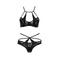 Комплект белья с декоративными эллементами NAVEL SET black S/M - Passion