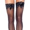 Панчохи з мереживом та бантом Leg Avenue One Size Bunny Sheer Thigh High, чорні