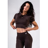 Топ Nebbia Seamless Short-Sleeve Top POWER Dark Brown 891