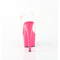 Босоножки Pleaser Adore-708, каблук 7 дюймов, ремешок на щиколотке шириной 2 3/4 дюйма, прозрачный/ярко-розовый