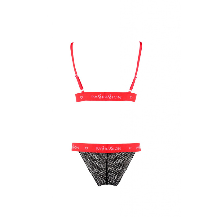 Комплект білизни GLAMISS SET black/red S/M - Passion