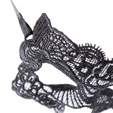 Маска ажурна сітка, на зав'язках, чорна