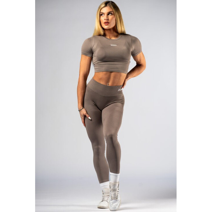 Топ Nebbia Seamless Short-Sleeve Top POWER Light Brown ASH 891