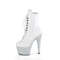 Ботинки Pleaser Bejeweled-1020-7, каблук 7 дюймов, 2 3/4 дюйма, шнуровка спереди, боковая молния, белые