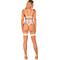 Панчохи Obsessive S814 S/M, сітка, біла обробка, еластичні