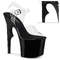 Босоніжки Pleaser Lovethorn-708 **7-дюймовий каблук Rose Thorn, босоніжки з ремінцем на щиколотці 3 1/4 дюйма PF, прозорі/чорні