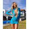 Мереживна сукня з довгим рукавом та вирізами Leg Avenue Tur Blue O\S