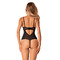 Боді з відкритим доступом Serena Love crotchless teddy, чорний, XS/S