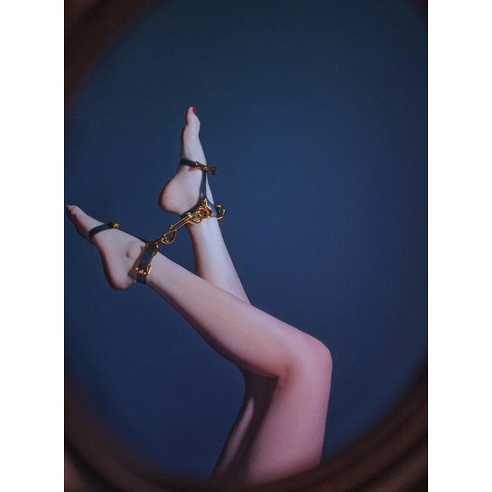 Набір БДСМ із збруї та пестисів Butterfly UPKO, італійська шкіра, позолота 24К