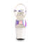 Босоніжки Pleaser Unicorn-711LG *7 дюймів на підборах, 3 1/4 дюйма з ремінцем на щиколотці PF, фіолетові/білі