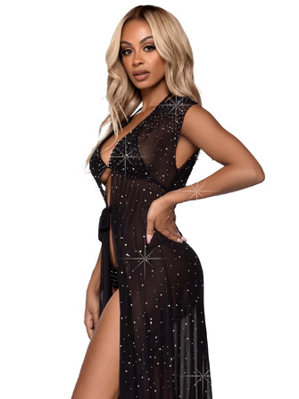 Пеньюар сексуальный со стразами полупрозрачный Leg Avenue Shine With Me, размер O/S