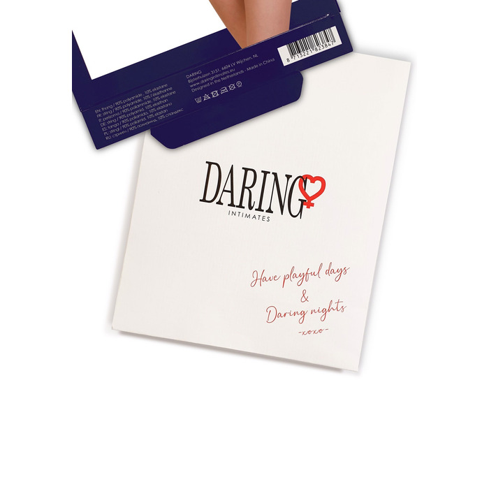 Мереживні трусики Daring Intimates з декоративними бретелями, чорний, S/M