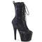 Чоботи Pleaser Adore-1040SPF *7-дюймовий каблук, 2 3/4-дюймові черевики на шнурівці спереду з PF, чорні