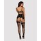 Комплект Obsessive Amallie корсет та стрінги S/M