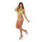 Комплект мікробікіні Dancewear Candy-02RS з розсипом стразів та невидимими бретелями, неоново-зелений