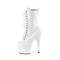 Чоботи Pleaser Adore-1040WR-HG *7-дюймовий каблук, 2 3/4-дюймові голографічні черевики на шнурівці з PF, білі