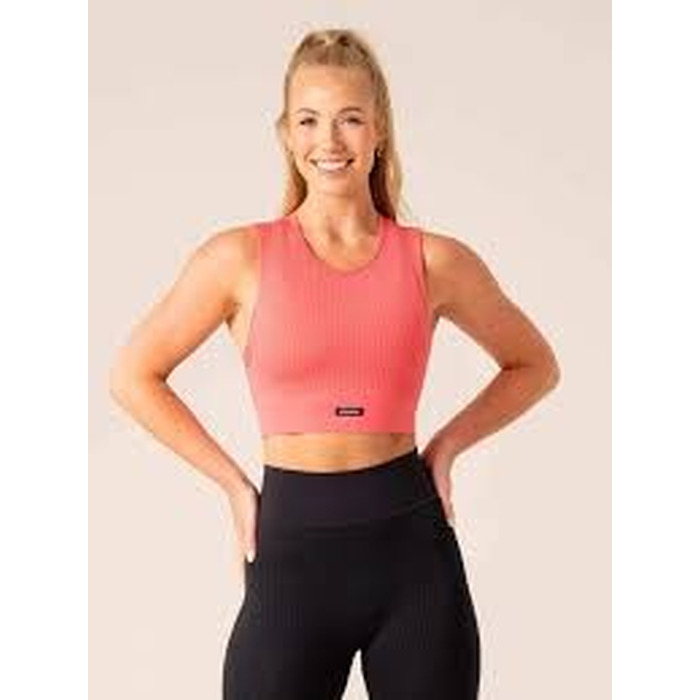 Майка Ryderwear Honeycomb Seamless Tank - Coral Pink