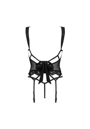 Комплект (корсет + трусики) Obsessive Setilla corset black L/XL