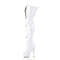 Boots Pleaser Delight-3027, каблук 6 дюймов, двухцветные высокие сапоги с армейским лифом 1 3/4 дюйма, молния спереди, черно-белые