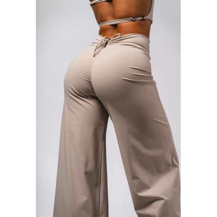 Штани Deni x NEBBIA High-waist Flared Pants Cream 312
