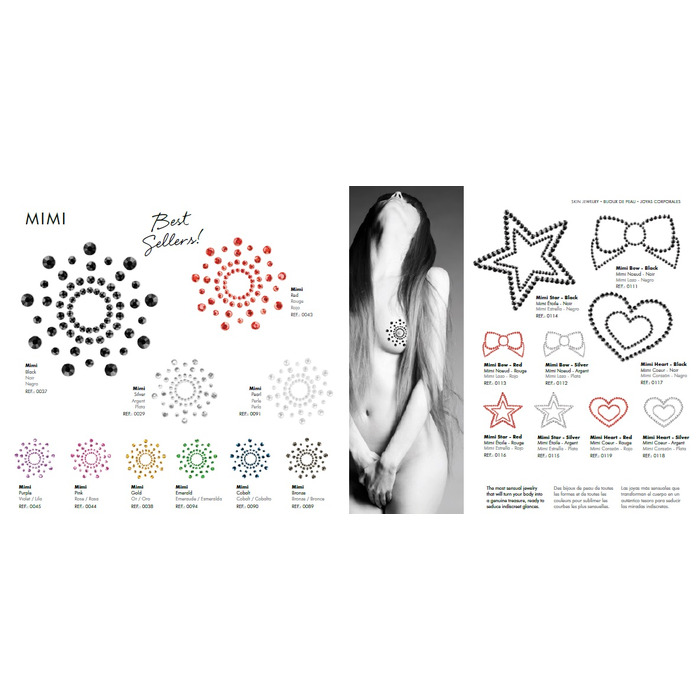 Прикраси для грудей та бікіні FLAMBOYANT зі стразами рожево-фіолетовий