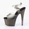 Босоножки Pleaser Adore-708N-T. Каблук 7 дюймов, ремешком на щиколотке шириной 2 3/4 дюйма. Цвет: черный градиент.