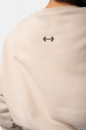 ТОЛСТОВКА LOOSE FIT SWEATSHIRT 'FEELING GOOD' CREAM 420