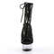 Чоботи Pleaser Boots Delight-1018MSH *6-дюймовий каблук, 1 3/4-дюймовий відкритий носок/п'ята з сітки, чорні/прозорі