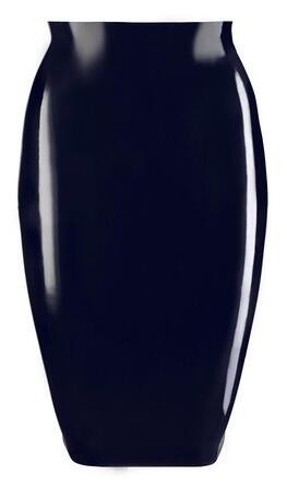 Юбка из латекса до колен LateX ROK midi черная, L