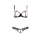 Комплект белья с открытым доступом HEIDI SET WITH OPEN BRA black S/M - Passion