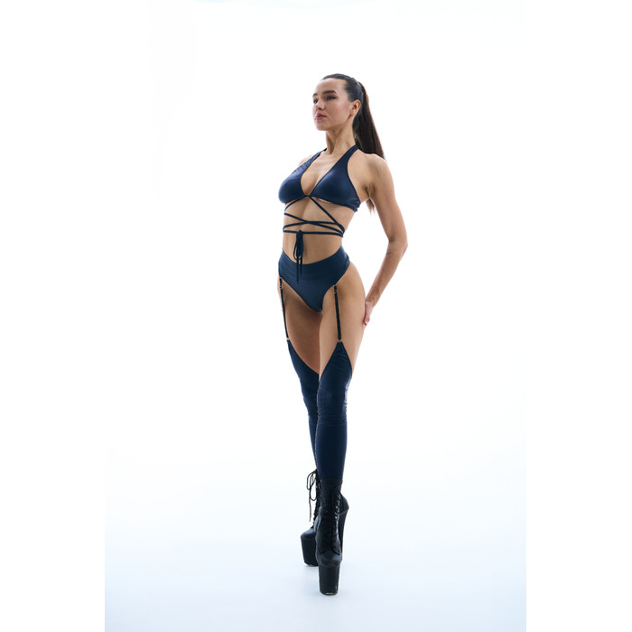 Stockings Black leather_ чорні шкіряні
