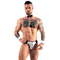 Чоловічий костюм Sven Joy Men's Jock Briefs із трьох предметів, чорно-білий, розмір S