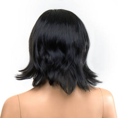 Перука каре з чубчиком Fetish Hair, чорна, 25 см