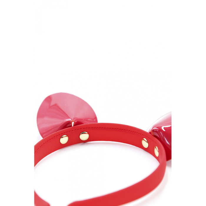 Ушки кошки глянцевые, красные