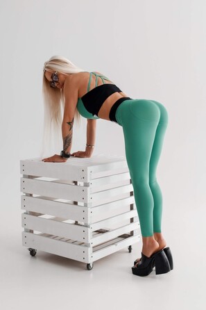 Легінси High Waisted Designer Leggings SIGNATURE Green 463