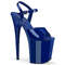 Босоніжки Pleaser Flamingo-809 на підборах 8 дюймів, босоніжки з ремінцем на щиколотці 4 дюйми, сині