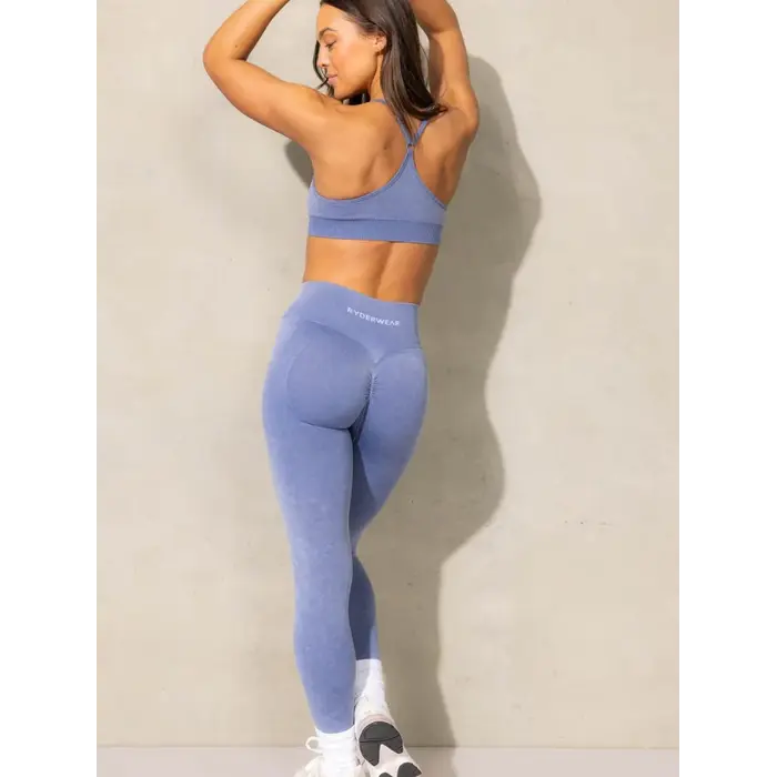 Леггинсы Ryderwear Stonewash Scrunch Seamless Leggings - Denim Blue Stonewash