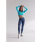 ТОП BLUE LONG SLEEVE TOP WITH ZIPER