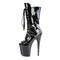 Ботинки Pleaser Flamingo-1051, каблук 8 дюймов, 4-дюймовый PF, шнуровка, до середины голени, боковая молния, чёрные