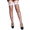 Панчохи чорні у сітку з білим ажурним верхом Star Night Sexy Stocking