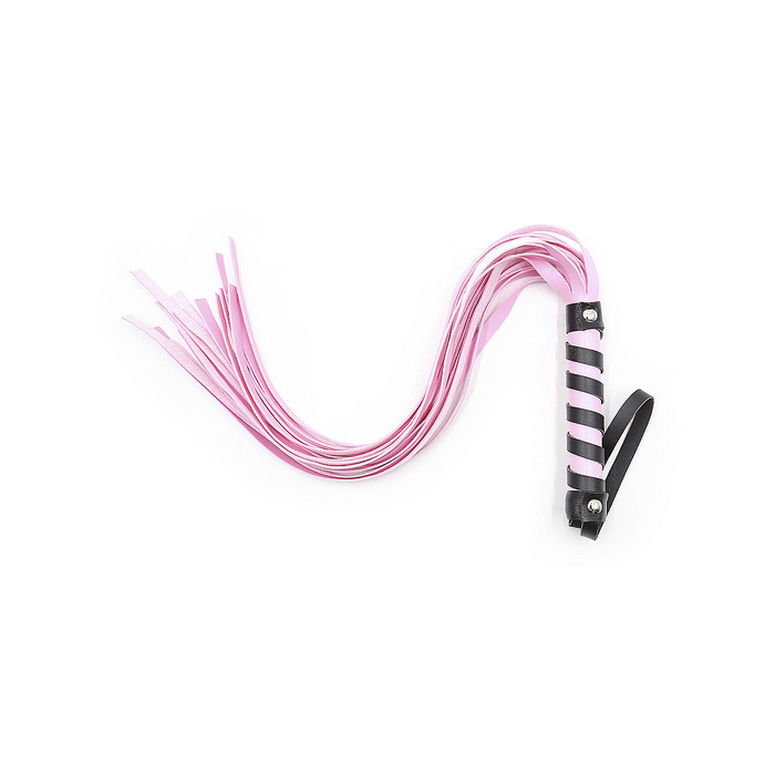 Флогер из искусственной кожи Star Night с черно-розовой ручкой, One Size