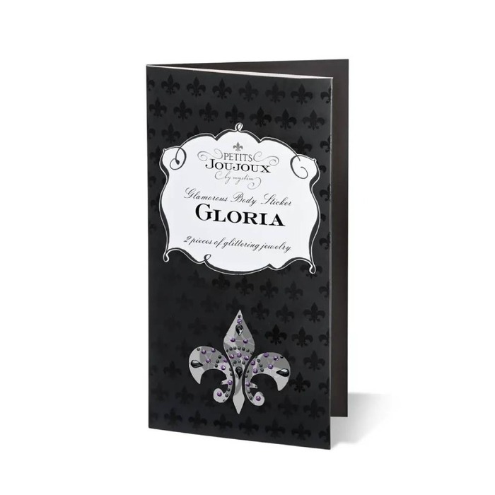 Украшения со стразами для груди Gloria Petits Joujoux, фиолетово-черные