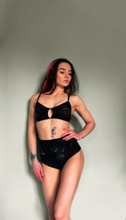 Шорти Tattoo Graphics з Високою Посадкою з Принтом для Pole Dance, Fitness та Heels - чорний