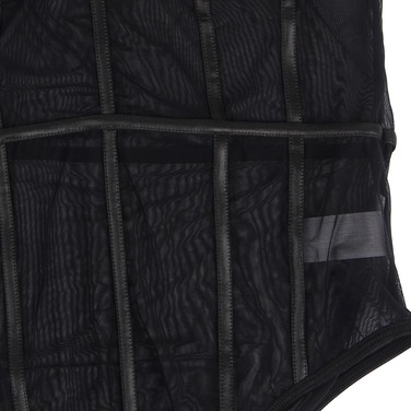 Боди полупрозрачное Star Night с доступом, черное, XS-S