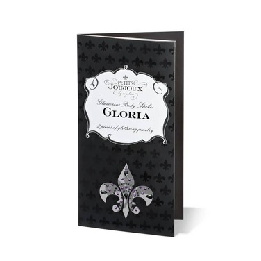 Украшения со стразами для груди Gloria Petits Joujoux, красно-черные